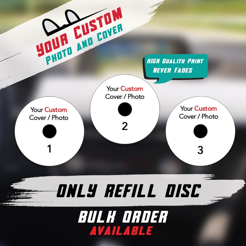 Custom Record Player Air Freshener Choose 6 Albums Cover or 6 Photo of