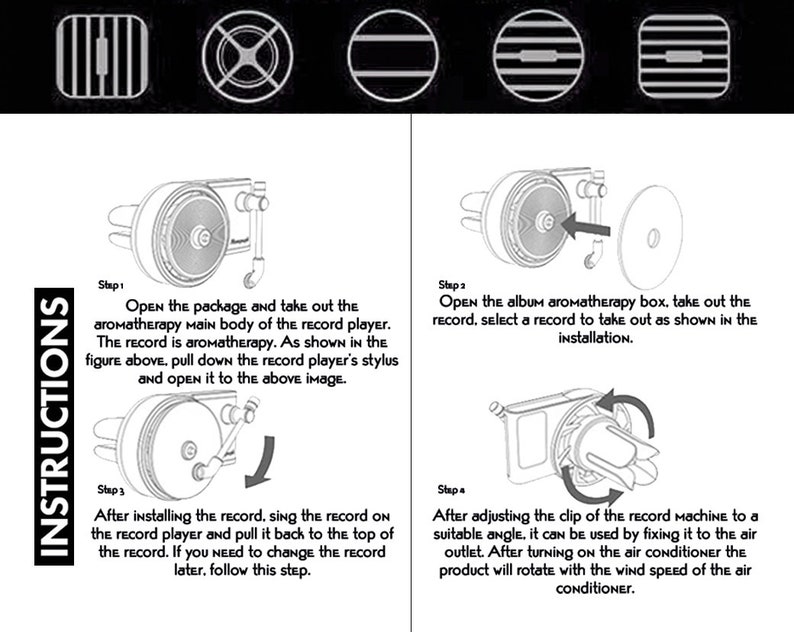 Custom Record Player Air Freshener Choose 6 Albums Cover or 6 Photo of