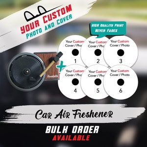 Custom Record Player Air Freshener Choose 6 Albums Cover or 6 Photo of Your Choice Personalized Gift Air Freshener