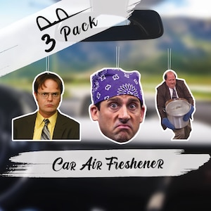Michael Scott Dwight Schrute The Office Car Air Freshener 3 PACK