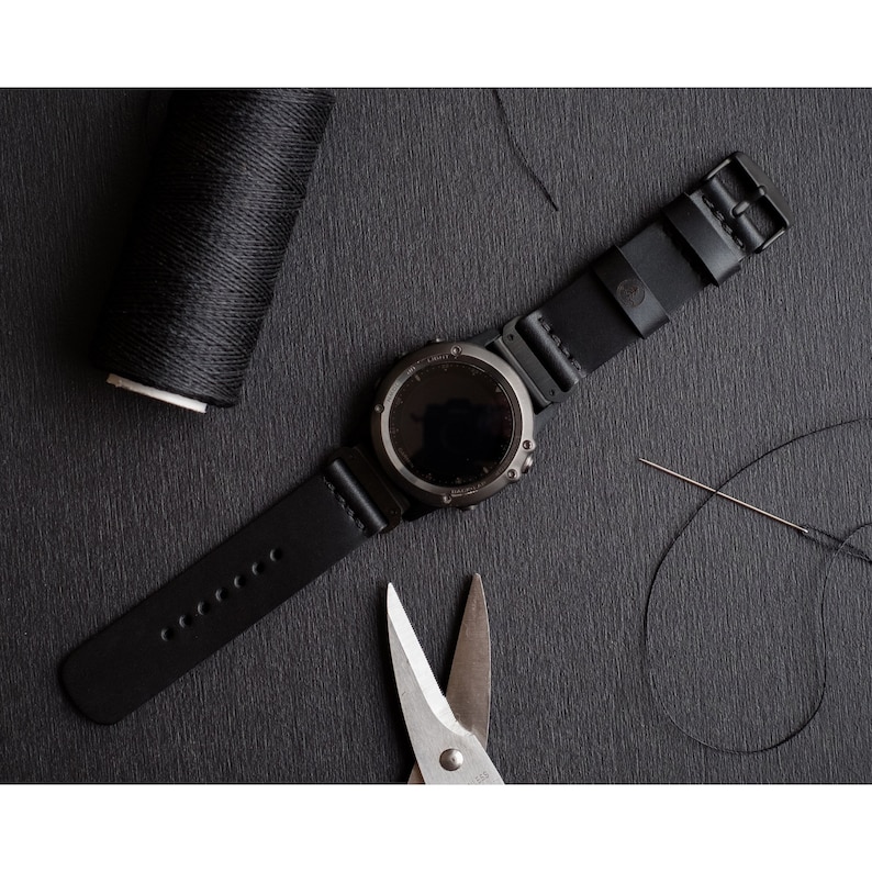 Bracelet en cuir fait main pour montre Garmin avec QuickFit en 6 couleurs image 5