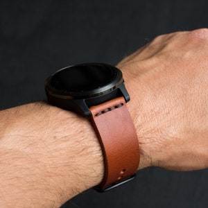 Leather Strap for Samsung Watch / Band - Cognac color