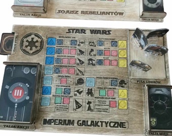 Star Wars Rebelion - player wooden Organizer, ENGLISH VERSION - lasercut files *svg, *ai, *pdf, *lbrn2, *dxf