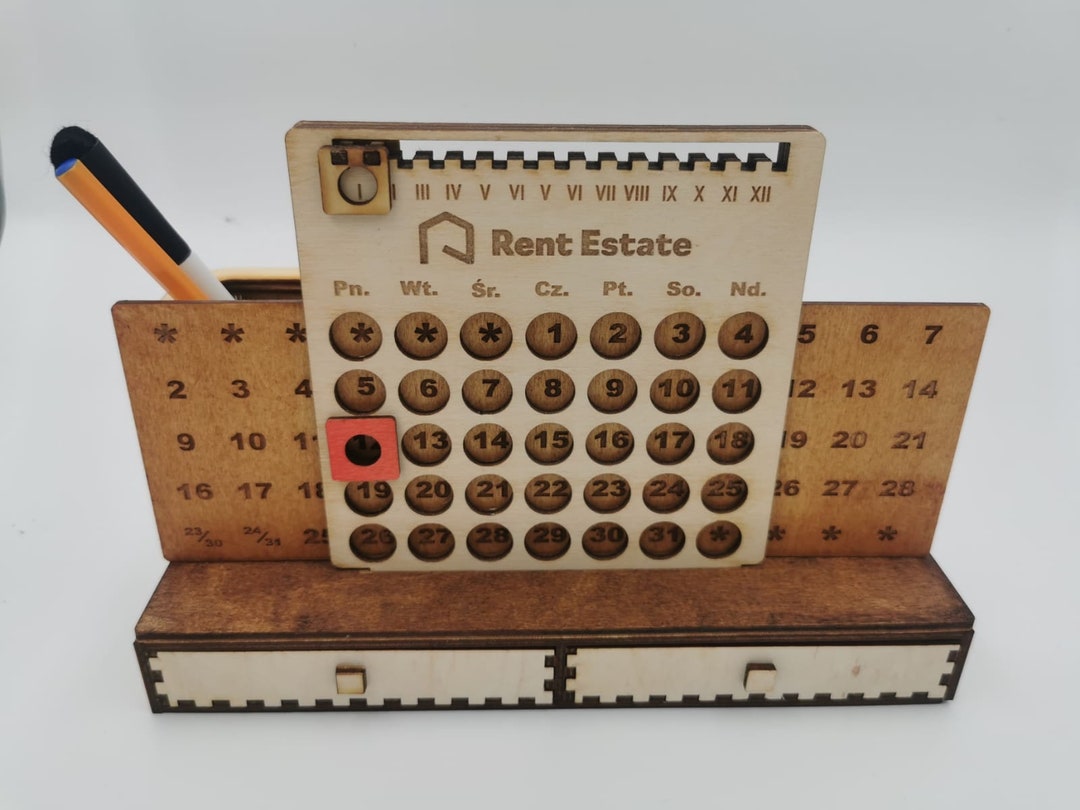 Perpetual Calendar Designed for Lasercut dxf lbrn2 ai Etsy