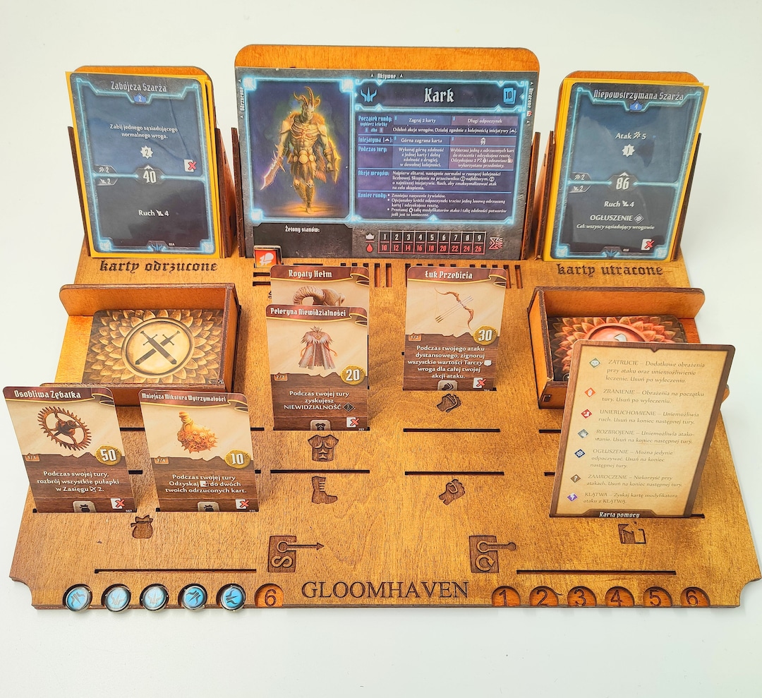 Gloomhaven Player Wooden Organizer Organizer Dashboardplayer Etsy