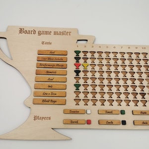 Board Game Challenge Trophy + stand - laser cut files *dxf, *ai, *lbrn2, *svg