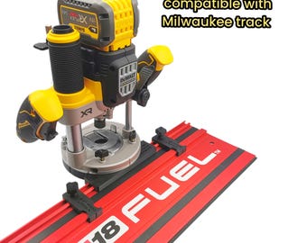 Dewalt DCW620 18V XR 1/2 adaptor router groove Milwaukee guide rail
