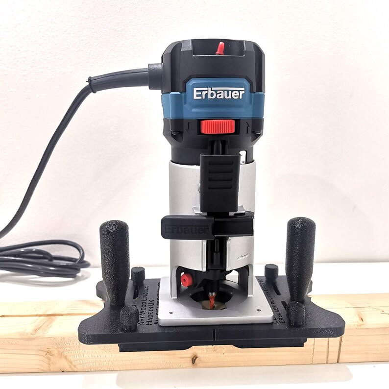 Erbauer Router Track Center Jig Adapter Erbauer EPR710 Router Base Plate Mortises Groove ...