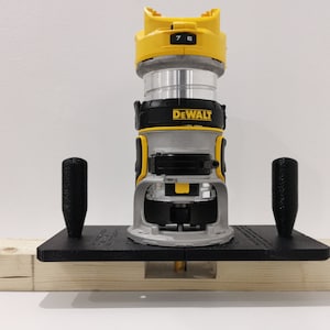2in1 Sub base plate for Dewalt router  DCW600 DCW604NT D26200 trimming slotting chamfering jig woodworking