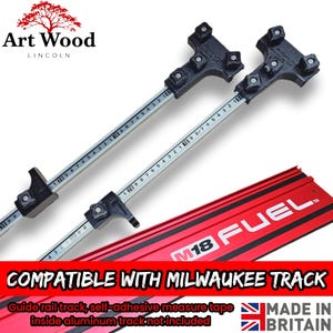 Sistema de rieles guía paralelos Milwaukee, rieles guía GR800, GR1400 y GR2700.