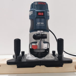Center jig adaptor for Bosch router GKF600 groove milling woodworking