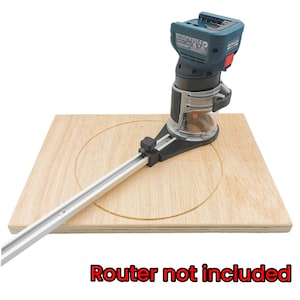 Bosch GKF 18V-8 Adaptor Base Circle Jig 220mm up to 2500mm Groove Made UK