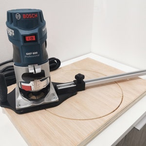 Adaptor Base Circle Jig for  Bosch router GKF600 woodworking milling groove