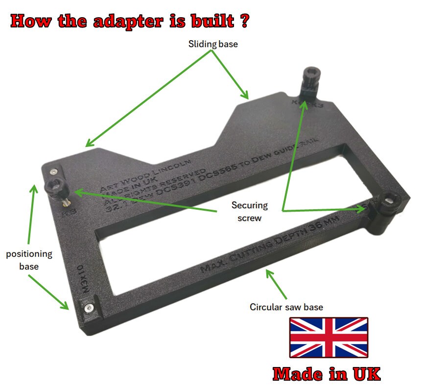 Guide Rail Base for Dewalt Circular Saw DCS391 DCS565 Compatible With