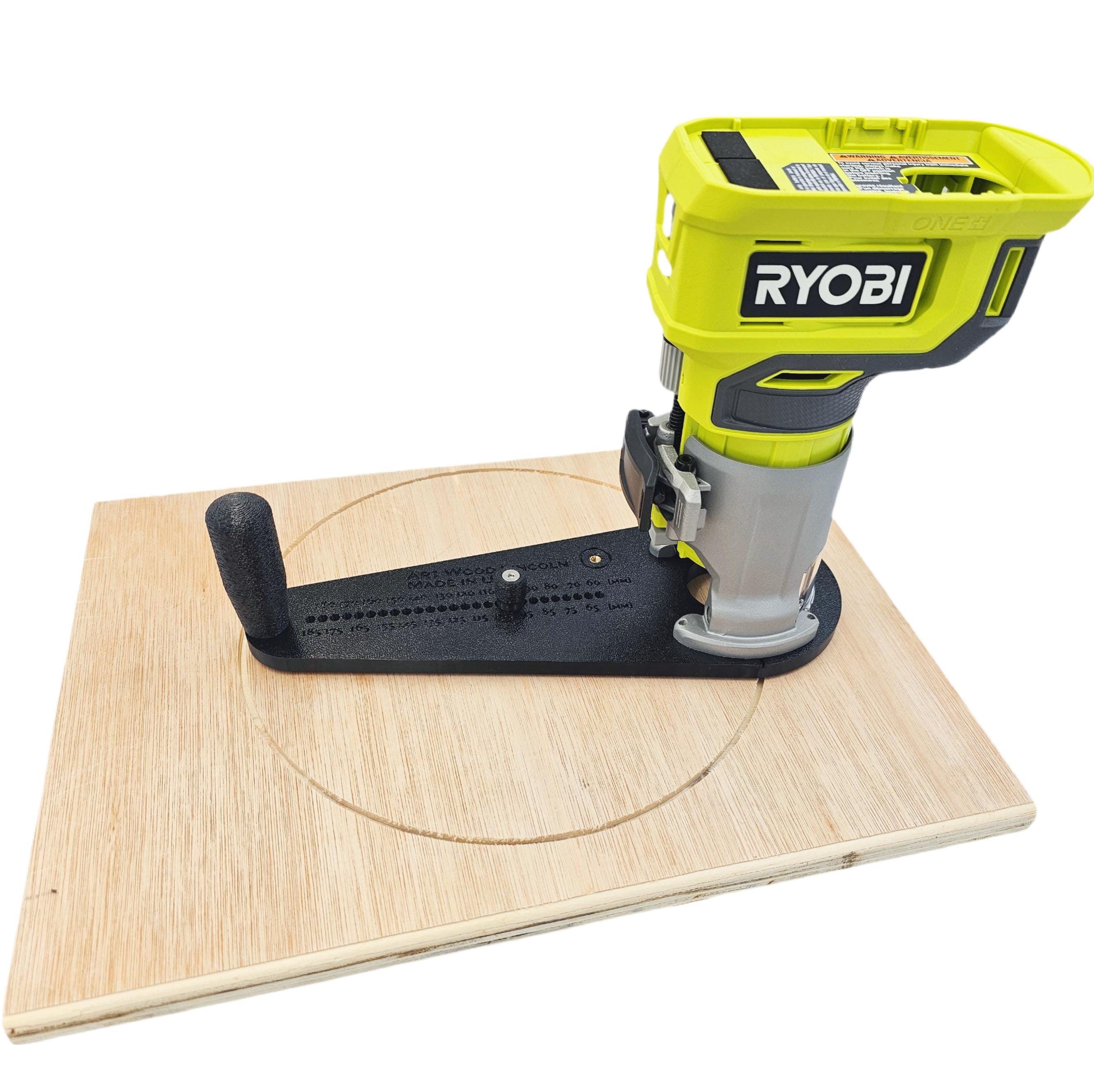 RYOBI RTR18-0 R18TR-0 ONE+ 2in1 router base Offset Circle Jig 120-370mm