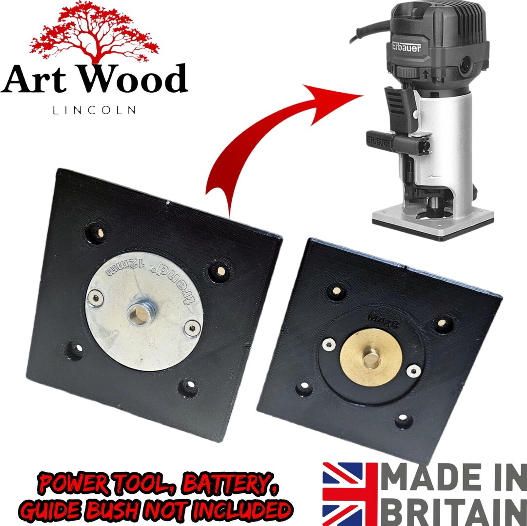 Erbauer Router Guide Bush Erbauer EPR710 Router 2in1 Sub Base Plate Trend Katsu Guide Bush Groove ...
