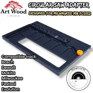 ADAPTER M18 FCS552 2833-20 circular saw shoe compatible Makita Festool Evolution Dewalt guide rail track adaptor skid plate base