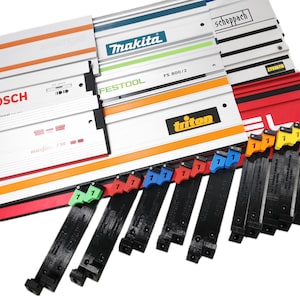 Dewalt Evolution Bosch Festool Milwaukee Makita Mafell Tritton Scheppach Rail de guidage DOUBLE support mural fixation au plafond pour fourgon garage