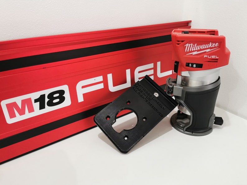 Milwaukee Router M18 FRT Adaptor Plate STL Files, Guide Rail Stops ...