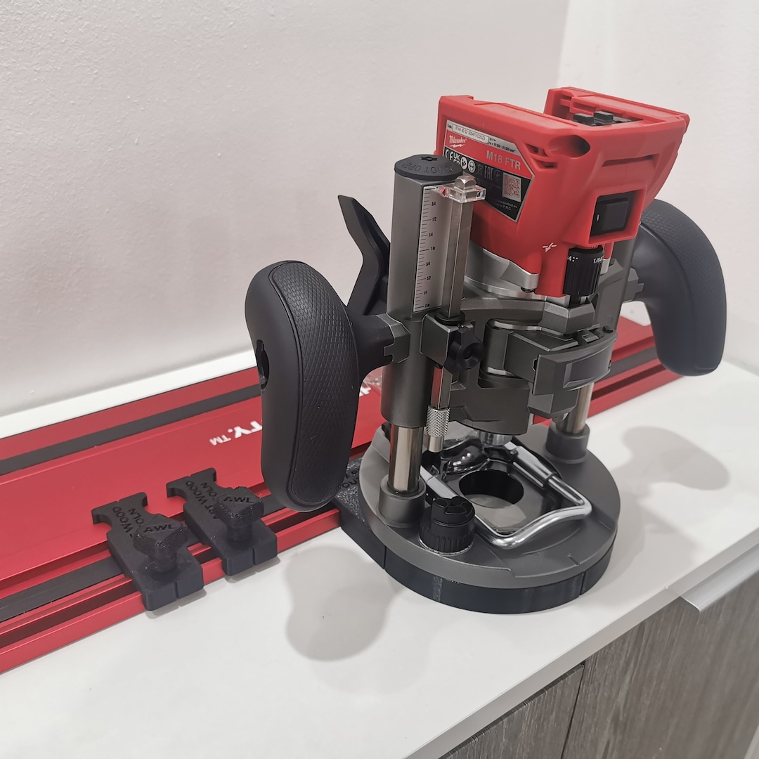 Milwaukee Router M18 FTR Adaptor Plate: Guide Rail Limits, Jig Groove ...
