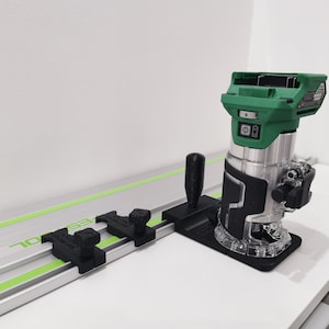 Adaptor plate for Hikoki Router M1808DAJ2Z to Festool guide rail typ FS/ Guide rail limits woodworking groove milling