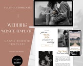 Elegant Wedding Canva Website Template Digital Invitation Online RSVP Paperless Wedding Timeline of Events Program