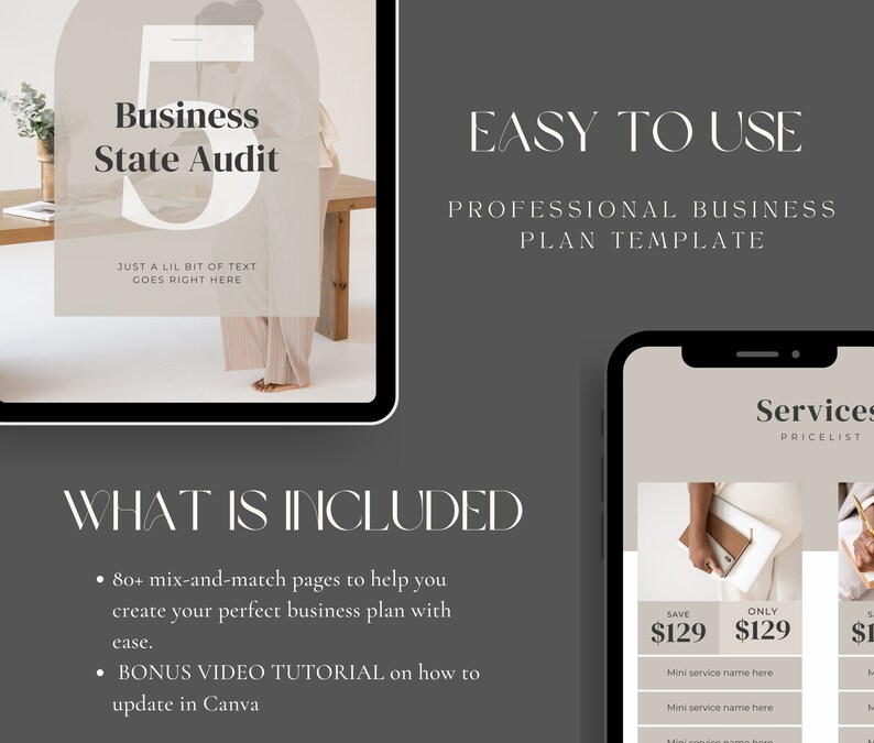 Customizable Business Plan Template | Small Business Planner | Start-up ...