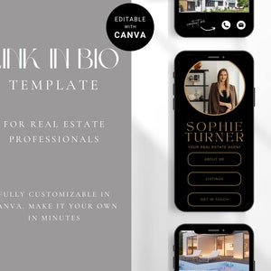 Link in Bio Template| Canva Website | Real Estate Agent Marketing |Instagram Template | Link Tree Alternative|  Minimal | Tiktok Bio
