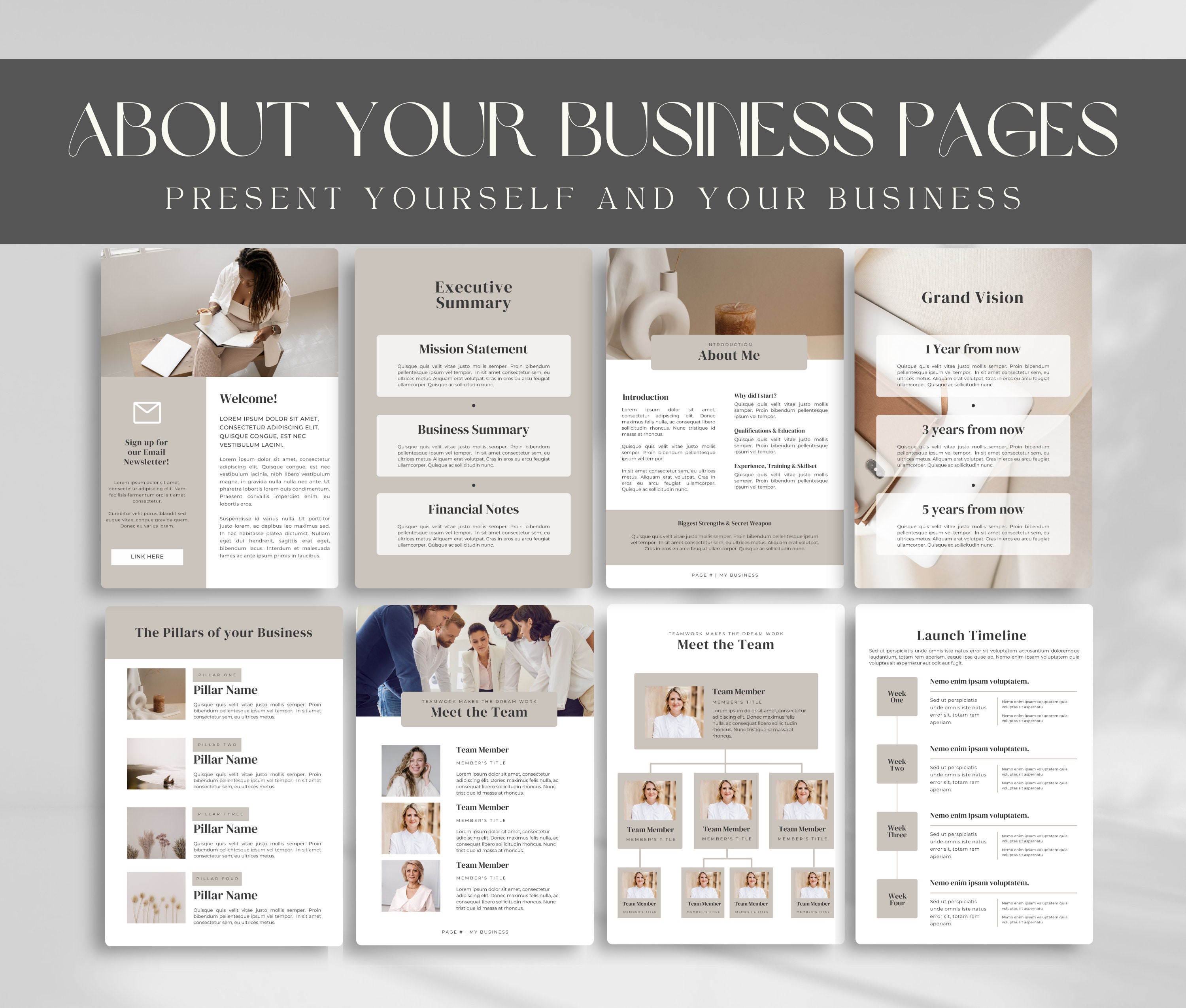 Customizable Business Plan Template | Small Business Planner | Start-up ...