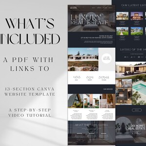 Picture of Luxury Real Estate Website Template | Canva Website | Website Theme ...