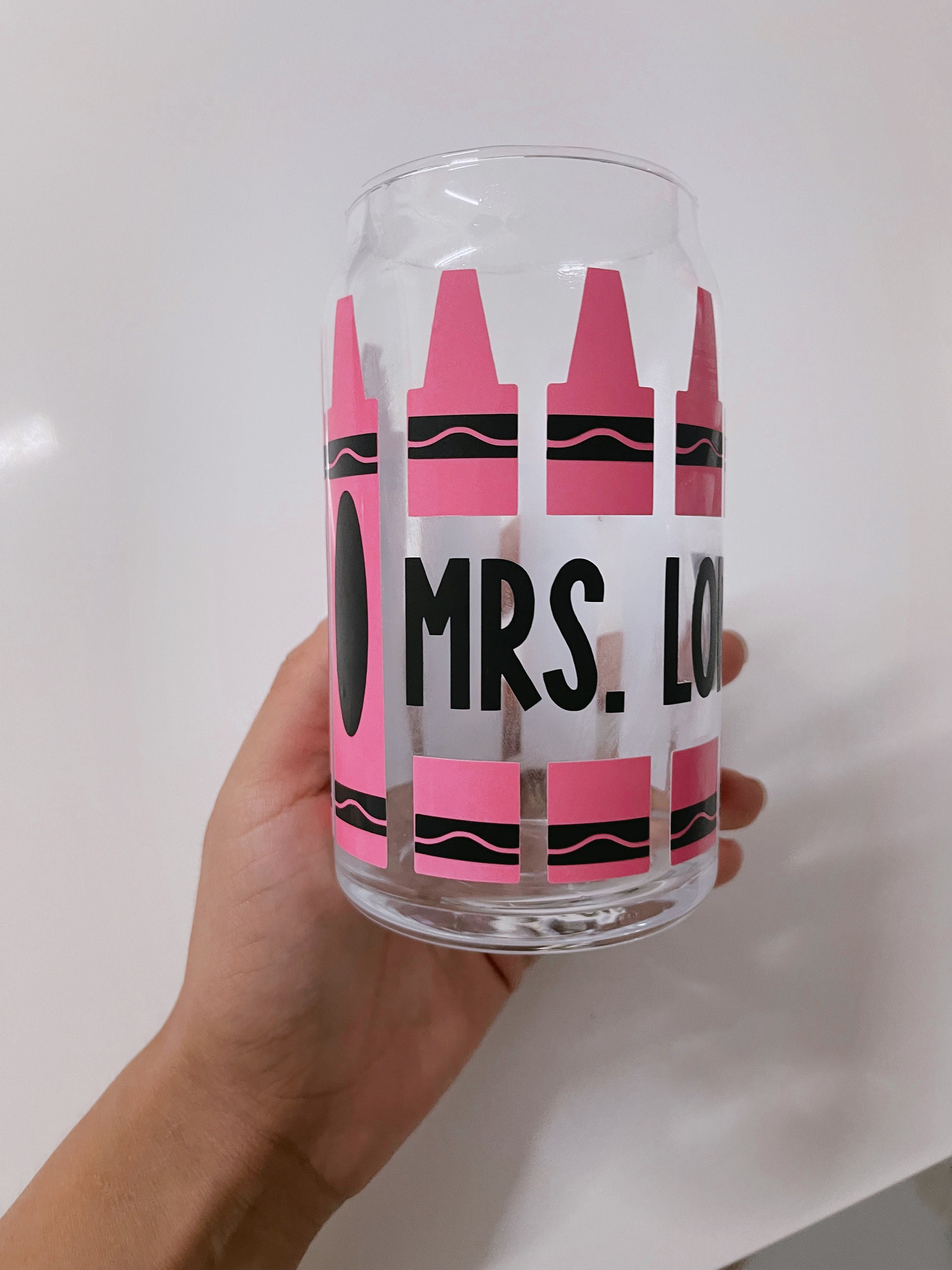 Color Changing Crayon Glass Cup Etsy