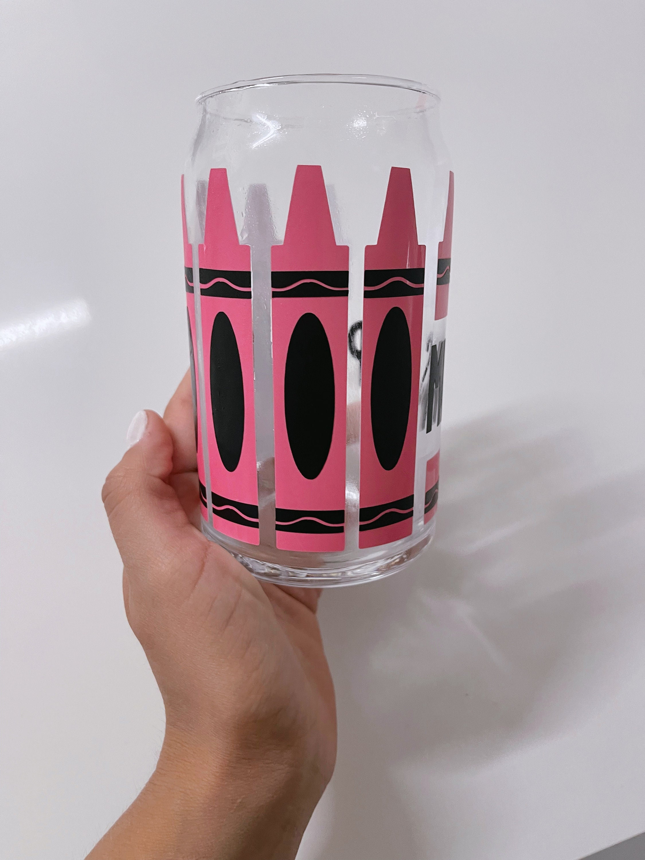 Color Changing Crayon Glass Cup Etsy