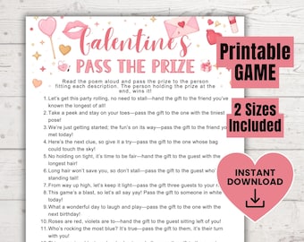 Galentine's Pass The Prize Game, Galentine’s Party Game, Galentine's Pass The Gift Game, Pass The Present Galentine Game, Pajama Party Game
