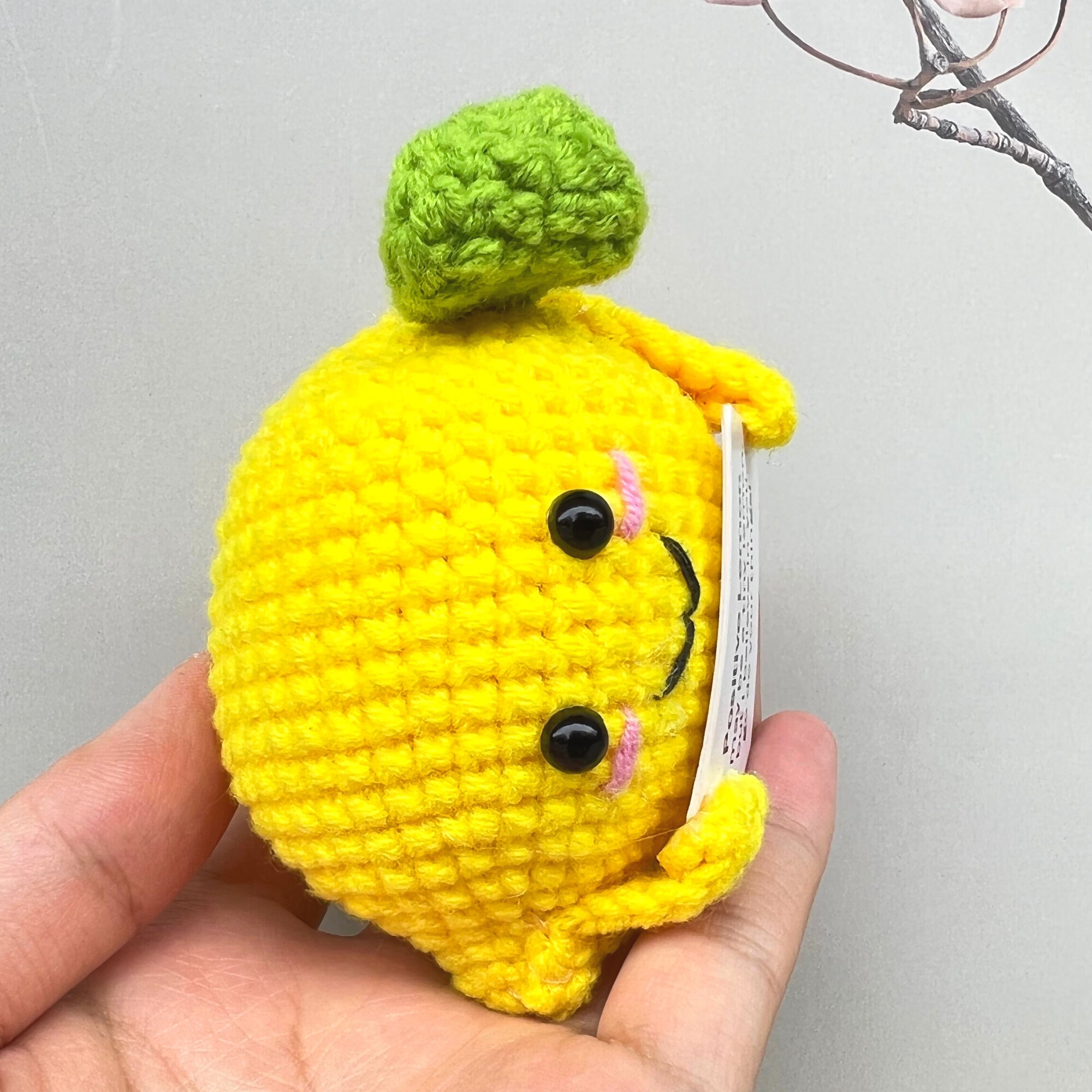 Leutsin Handmade Emotional Support Fruit Doll Series, Handmade Crochet  Emotional Support Lemon Cucumber Avocado Pineapple, Crochet Christmas Fruit