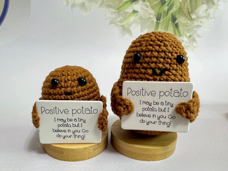 Positive Potato Crochet Doll, products for reducing anxiety and stress