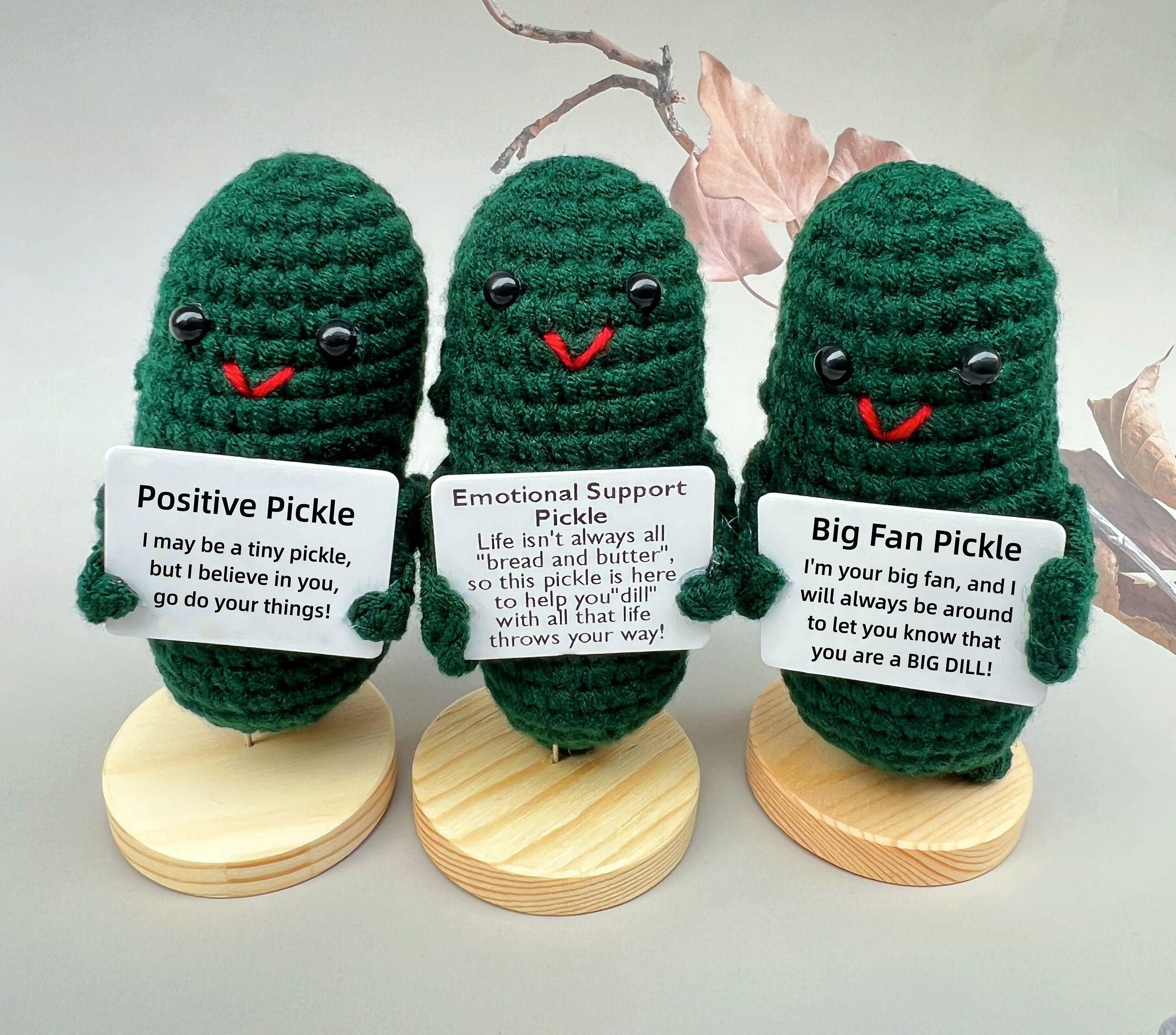 Handmade Emotional Support Avocado With Stand, Cute Crochet