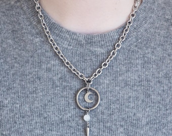 Closer to the Moon - Made to Measure Moonstone Stainless Steel Necklace