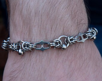 Pulsar Star - made to measure stainless steel chainmaille bracelet