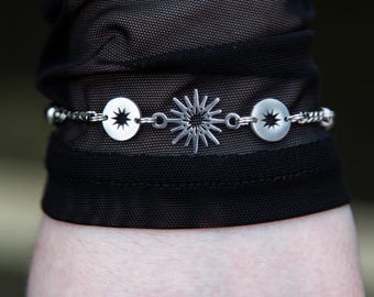 Starry Night - made to measure stainless steel dainty bracelet with star charms