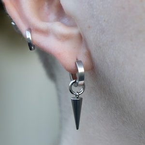 Zombie Multi-way Two Piercing Earring With Cuff, Grunge