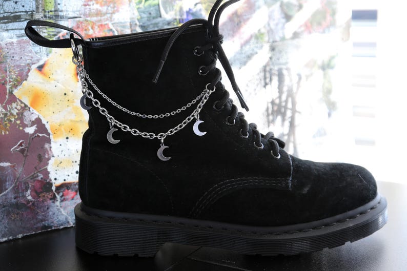 Caminando sobre la Luna - Cadena y cordón para botas lunares de acero inoxidable imagen 1