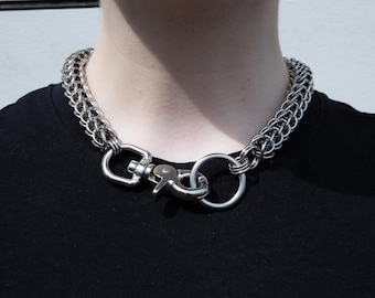 Trauma Loop - made to measure stainless steel chunky chainmaille necklace