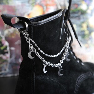 Caminando sobre la Luna - Cadena y cordón para botas lunares de acero inoxidable imagen 3