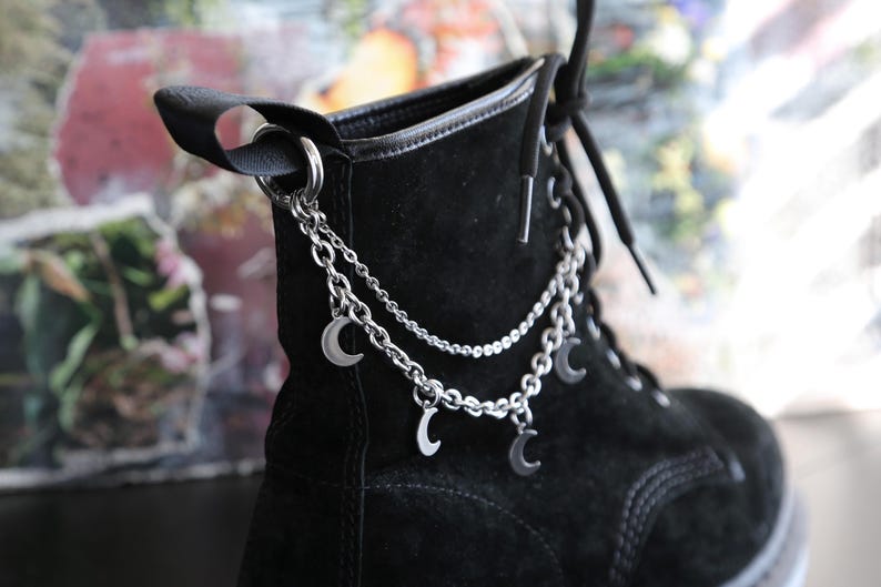 Caminando sobre la Luna - Cadena y cordón para botas lunares de acero inoxidable imagen 3