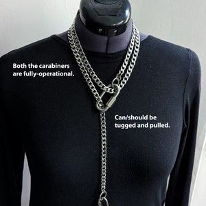 Crashing Ships Carabiner Adjustable Necklace, Choking Necklace, Punk ...