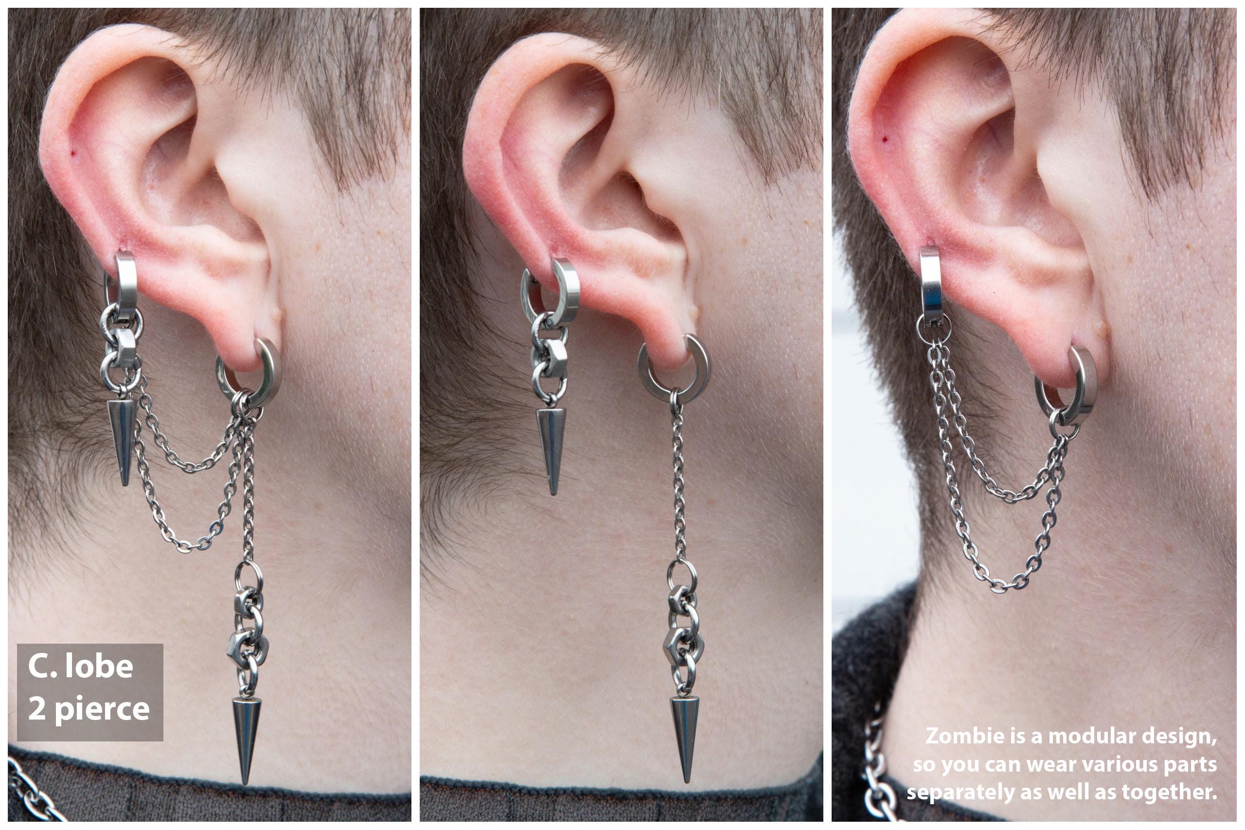 Zombie - Modular Stainless Steel Multi-piercing Earring