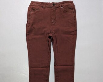 Size 14 Girls Copper Key High-Rise Terra Cotta Jeans Stretch Soft Pants