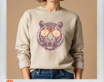 Burrow Tiger Sweatshirt - Cincinnati Football Fan Gift