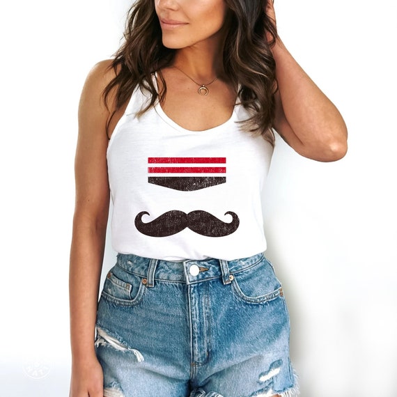 Women's Cincinnati Reds Tank Top: Vintage Mr. Redlegs Graphic Racerback