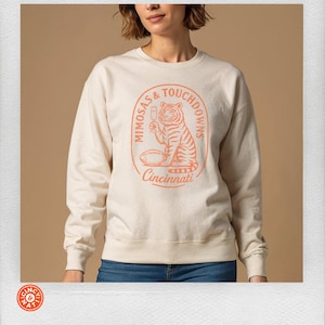 Mimosas & Touchdowns Sweatshirt: Cincinnati Football Game Day Crewneck